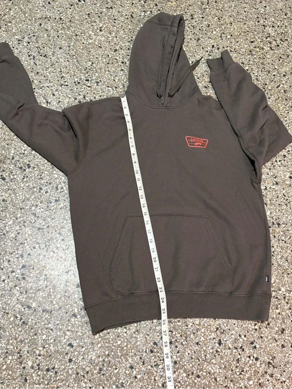 Brown Vans hoodie with red accents Men's Size Medium